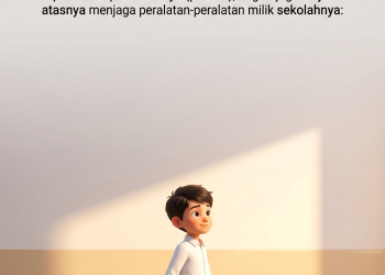 Komik Akhlaq Lil Banin Jilid 1 – كيف يحافظ التلميذ على أدوات المدرسة